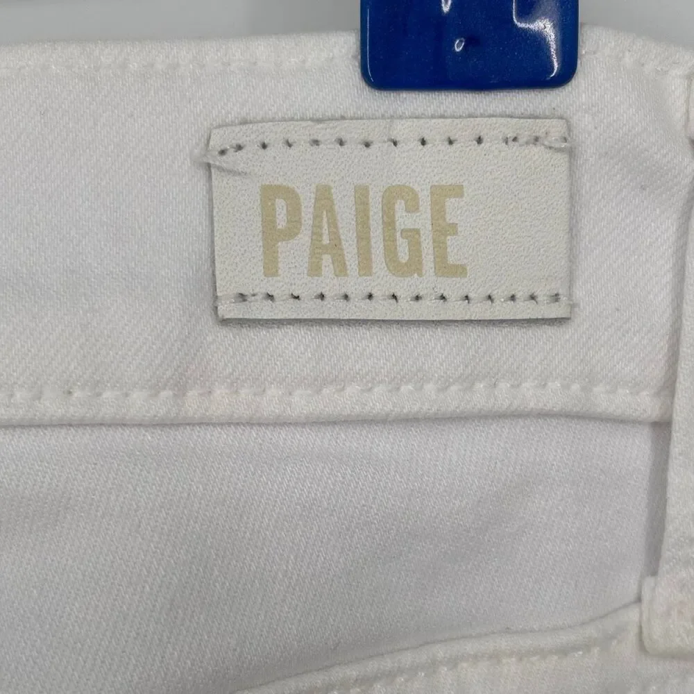 Paige VERDUGO CROP Artica White‎ Destructed Jeans Size 28 NWT